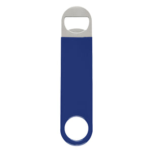 Large Vinyl Coated Stainless Steel Bottle Opener - Blue