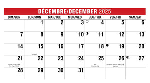 Scenes of Canada French English 2026 Promotional Desk Calendar