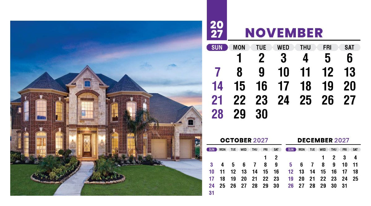 Homes 2027 Promotional Desk Calendar