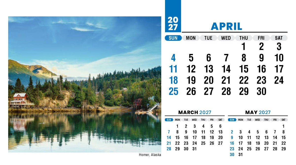 Scenes of America 2027 Promotional Desk Calendar