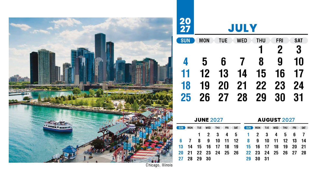 Scenes of America 2027 Promotional Desk Calendar