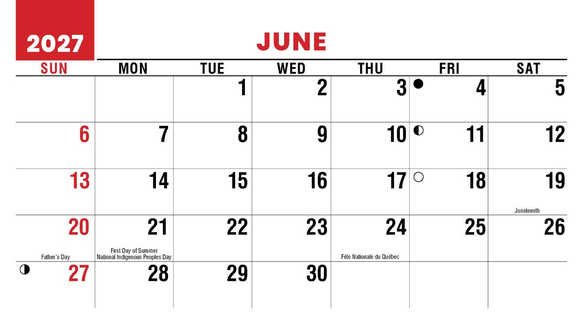 Scenes of Canada 2027 Promotional Desk Calendar