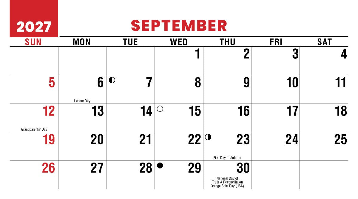 Scenes of Canada 2027 Promotional Desk Calendar