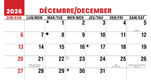 Scenes of Canada French English 2027 Promotional Desk Calendar