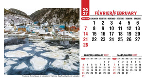 Scenes of Canada French English 2027 Promotional Desk Calendar