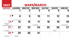 Scenes of Canada French English 2027 Promotional Desk Calendar