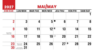 Scenes of Canada French English 2027 Promotional Desk Calendar