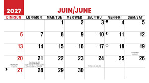 Scenes of Canada French English 2027 Promotional Desk Calendar