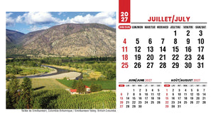 Scenes of Canada French English 2027 Promotional Desk Calendar