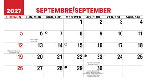 Scenes of Canada French English 2027 Promotional Desk Calendar