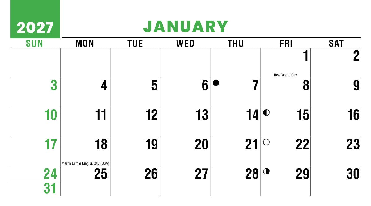 Sun, Sand & Surf 2027 Promotional Desk Calendar