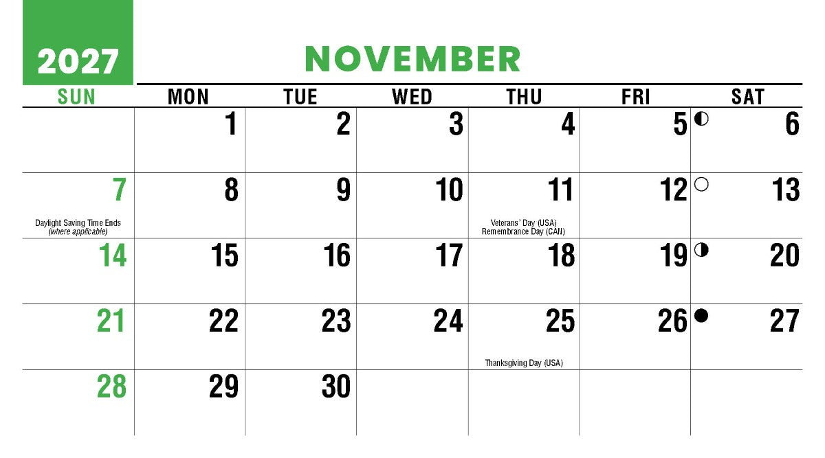 Sun, Sand & Surf 2027 Promotional Desk Calendar