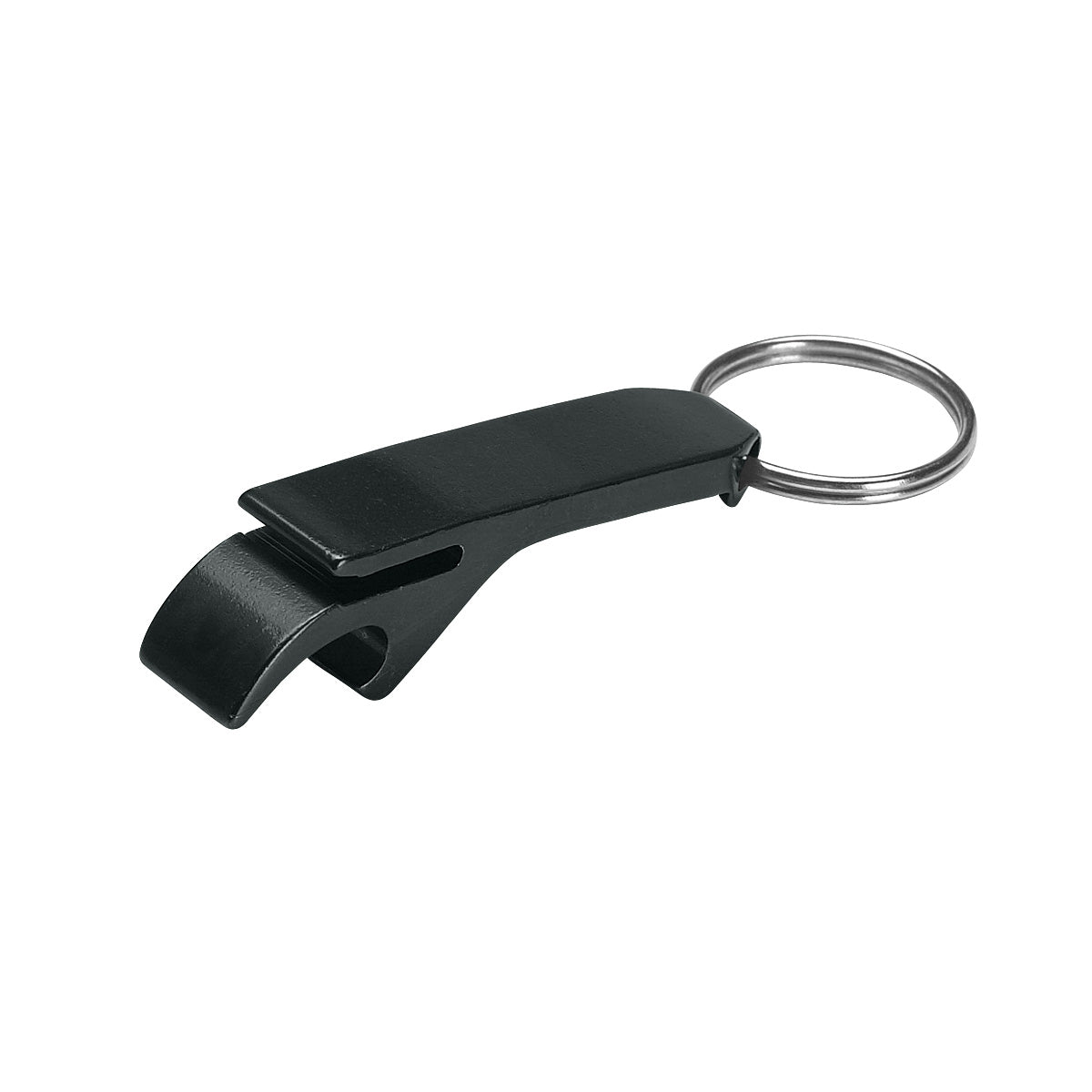 Aluminum Bottle/Can Opener Key Ring - Black