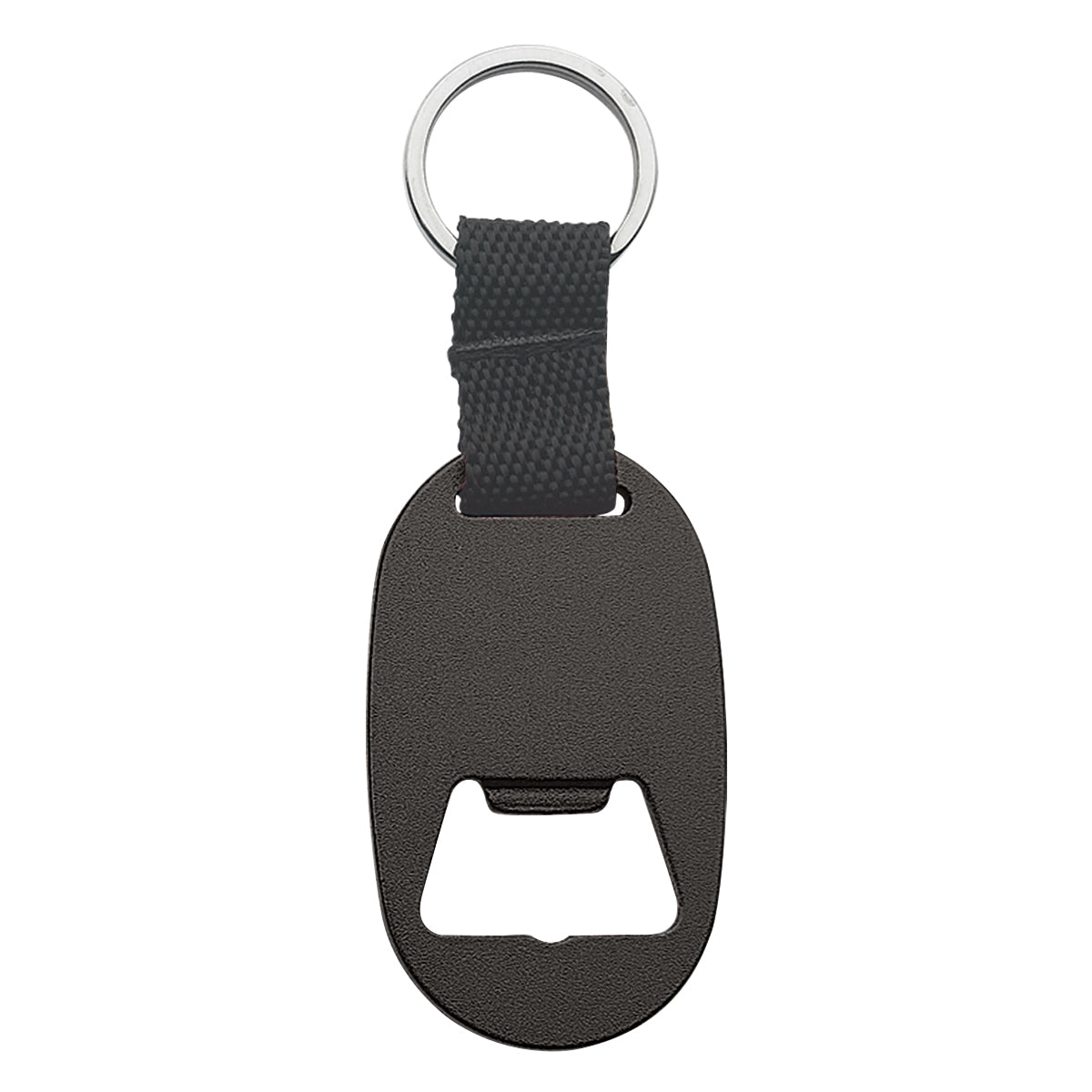 Metal Key Tag With Bottle Opener - Black