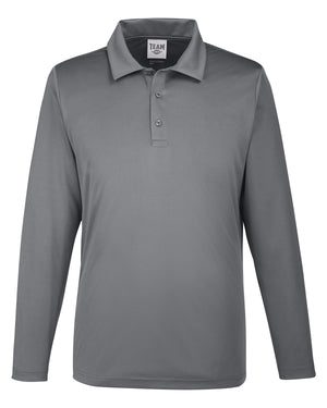 Men's Zone Performance Long Sleeve Polo - Sport Graphite