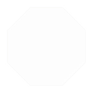 Octagon Paper Coaster - White