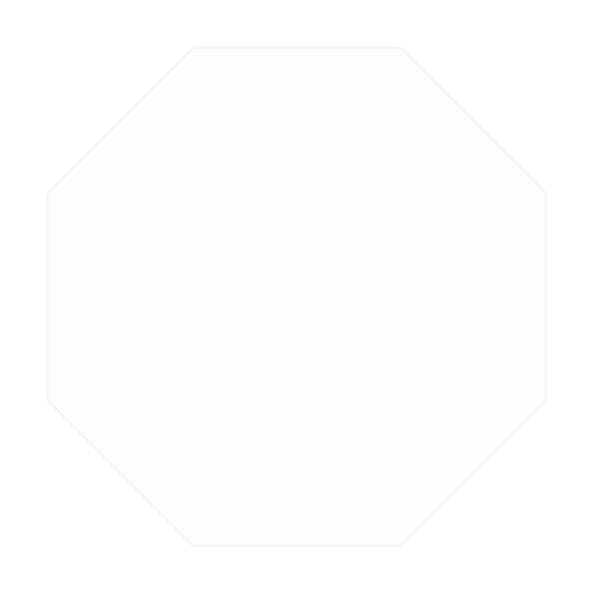 Octagon Paper Coaster - White