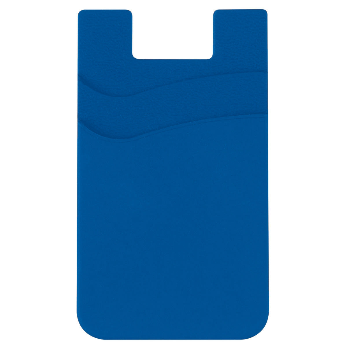 Dual Pocket Silicone Phone Wallet - Blue