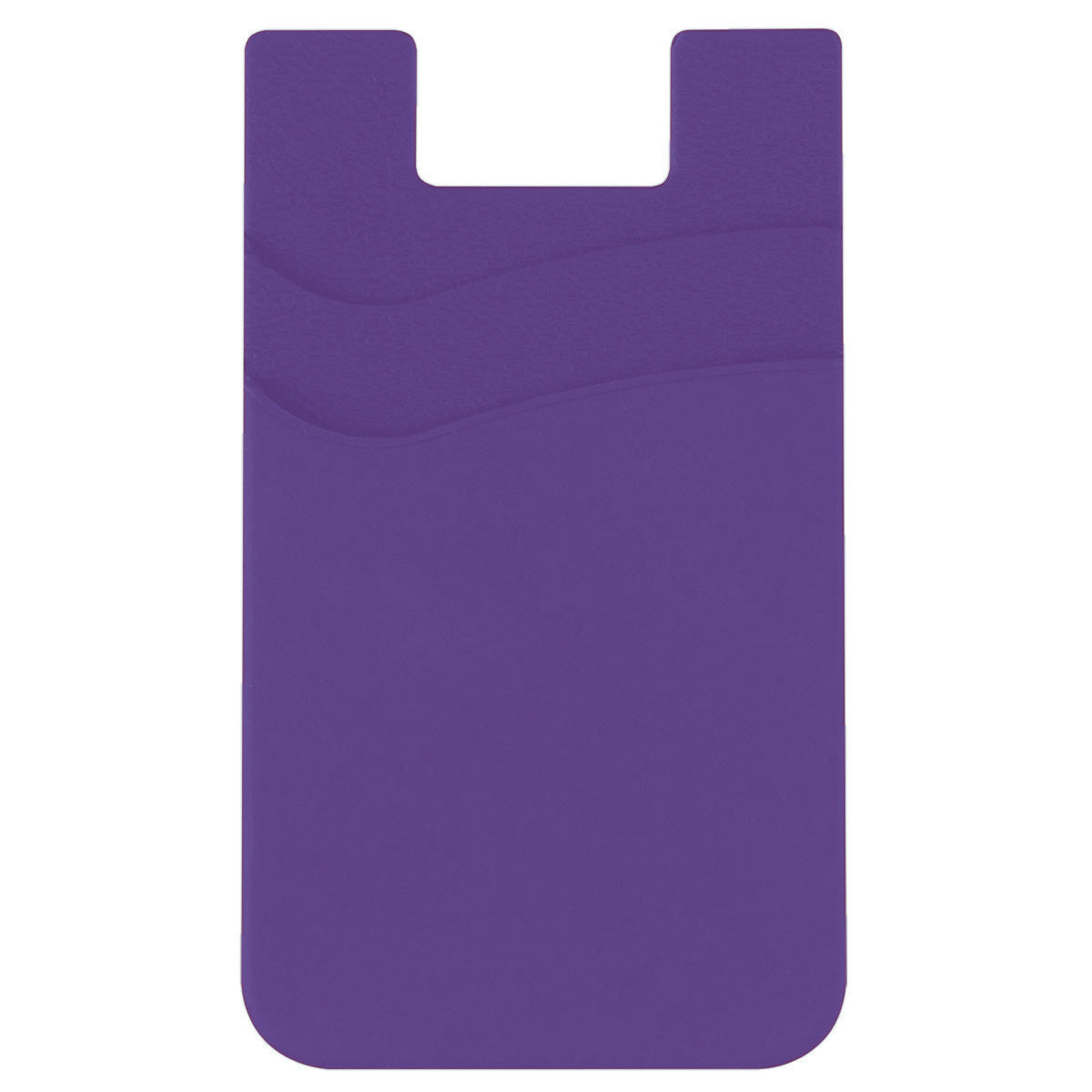 Dual Pocket Silicone Phone Wallet - Purple