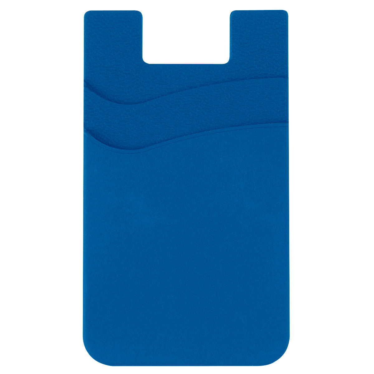 Dual Pocket Silicone Phone Wallet - Blue