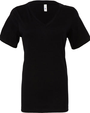 Ladies' Relaxed Jersey V-Neck T-Shirt - Black