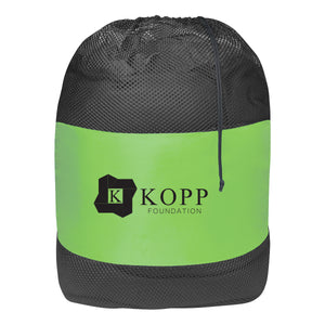 Mesh Laundry Bag - HT_3070 - Lime With Black