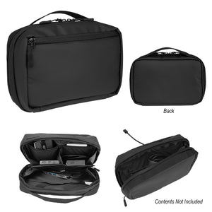rPET Tech Pouch With Easy Cord Access - Black