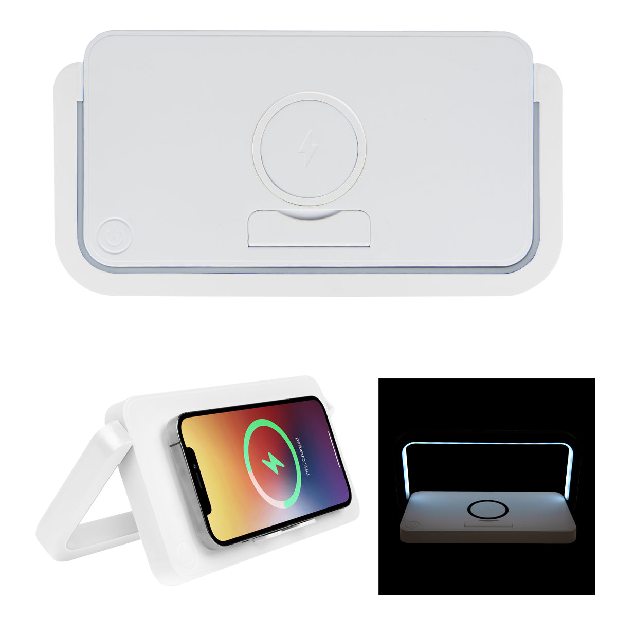 Desktop Reading Lamp Wireless Charger - White