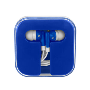 Earbuds In Compact Case - Blue With Blue