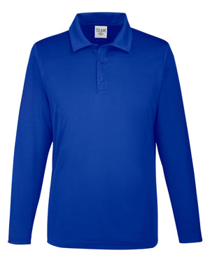 Men's Zone Performance Long Sleeve Polo - Sport Royal