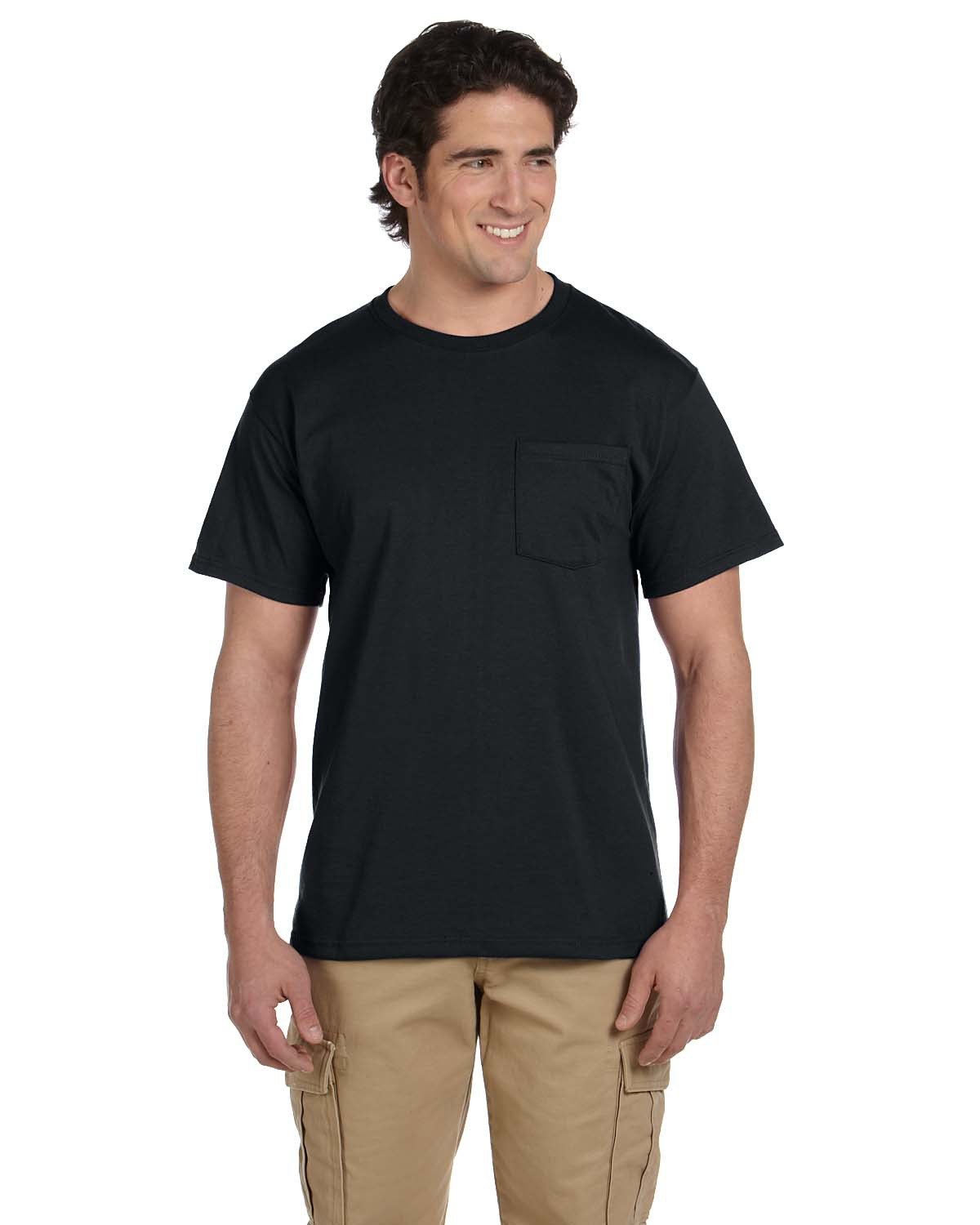 JERZEES Adult DRI-POWER® ACTIVE Pocket T-Shirt - Black