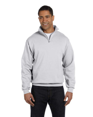Adult 8 oz. NuBlend® Quarter-Zip Cadet Collar Sweatshirt - Ash