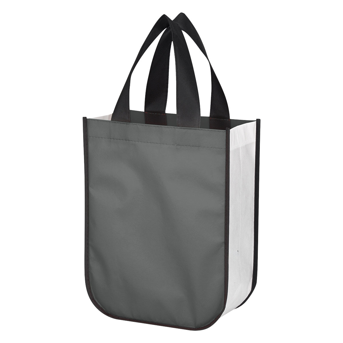 Non-Woven Shopper Tote Bag With 100% RPET Material - Gray
