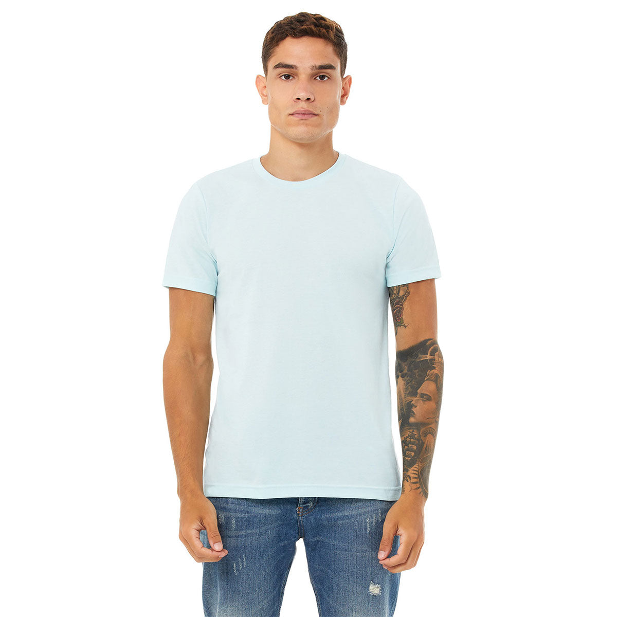 BELLA + CANVAS CVC Jersey Tee - Heather Ice Blue