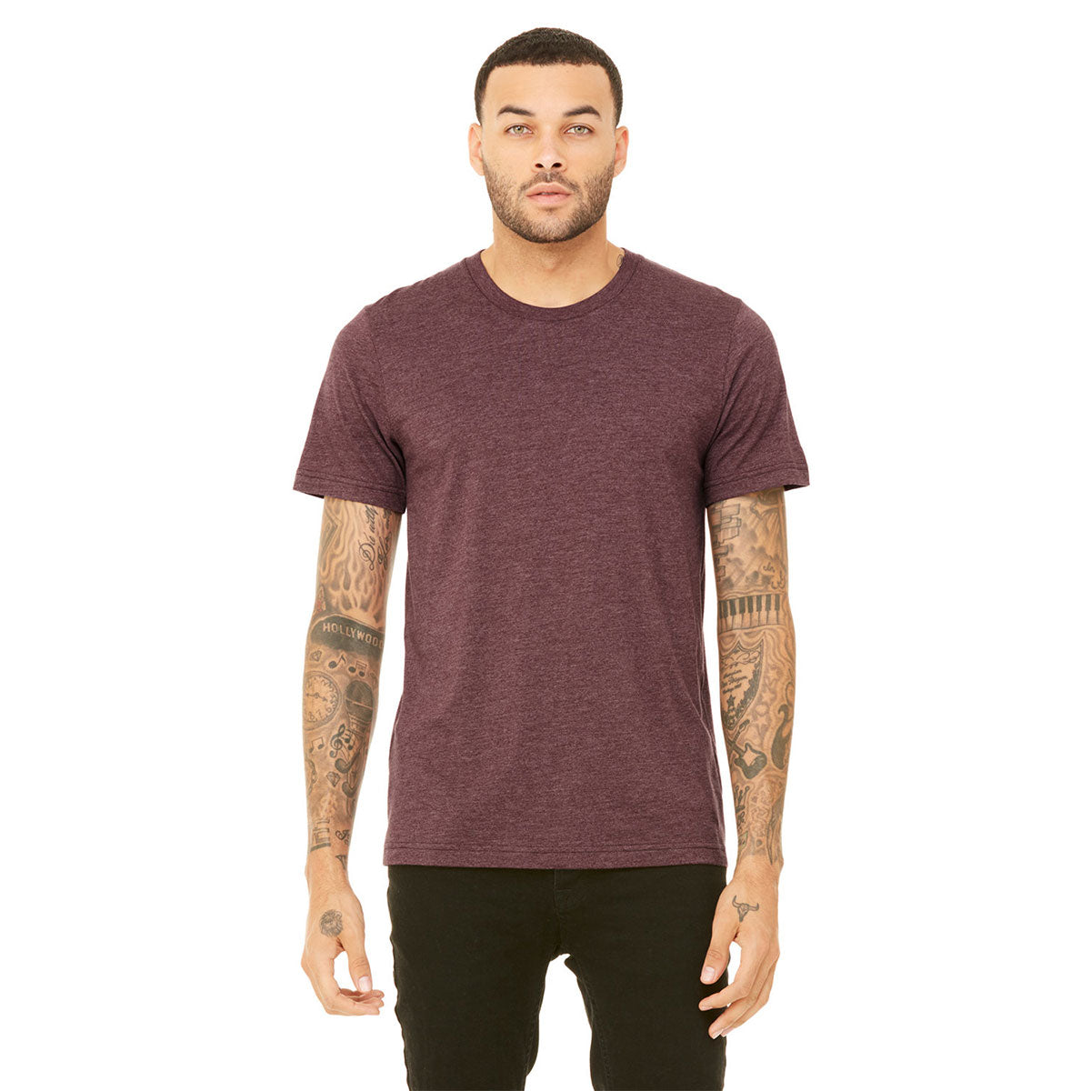 BELLA + CANVAS CVC Jersey Tee - Heather Maroon