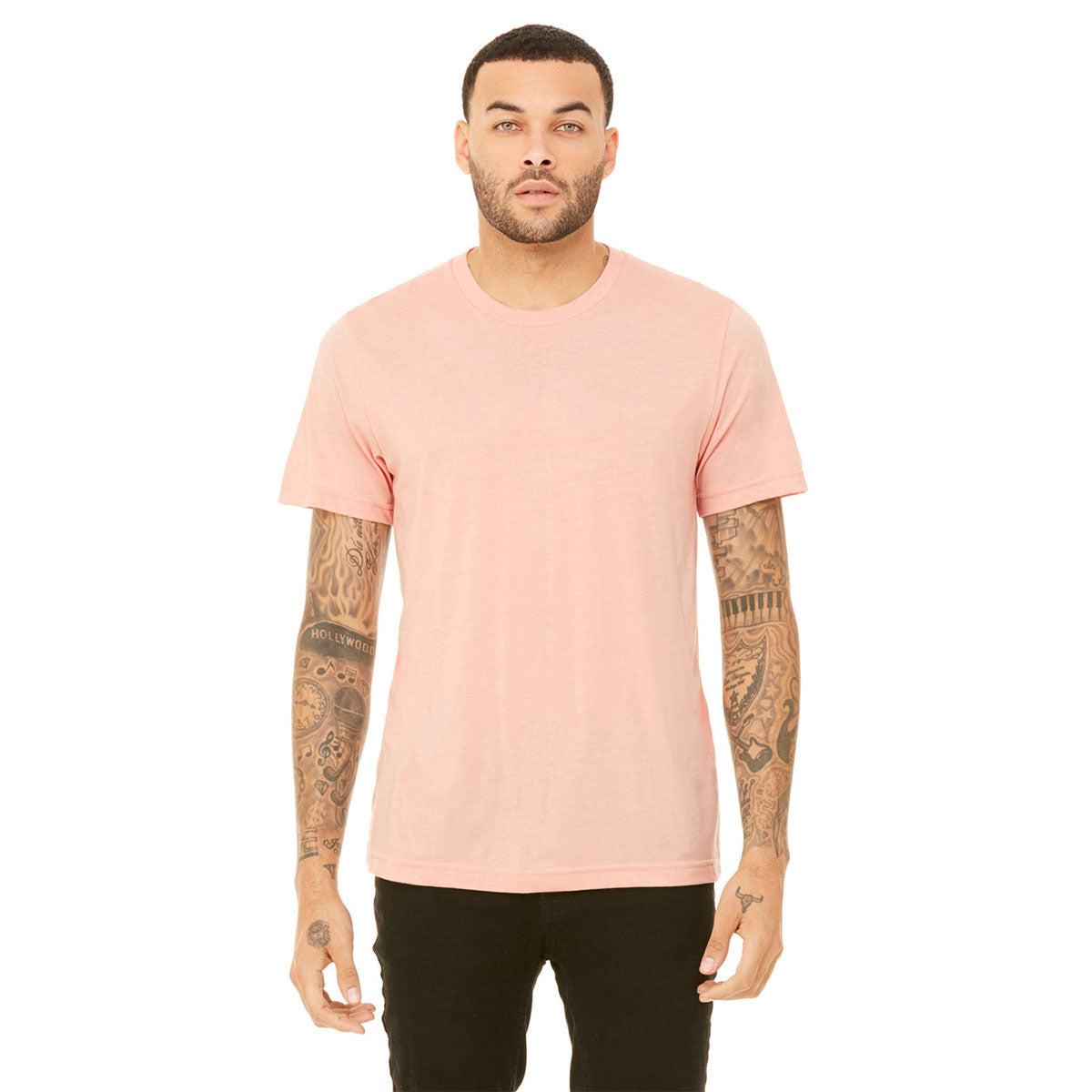 BELLA + CANVAS CVC Jersey Tee - Heather Peach