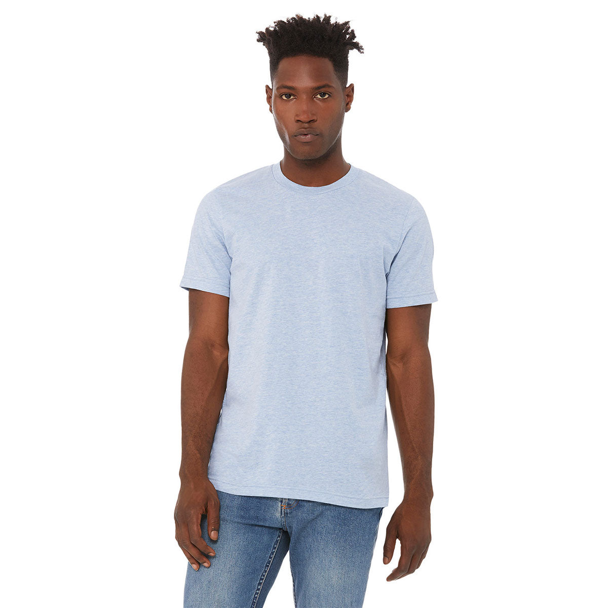 BELLA + CANVAS CVC Jersey Tee - Heather Prism Blue