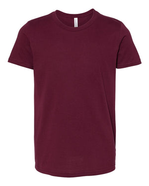 BELLA + CANVAS Youth Jersey T-Shirt - Maroon