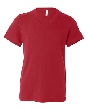 BELLA + CANVAS Youth Jersey T-Shirt - Red