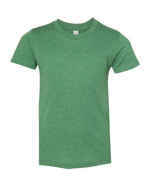 BELLA + CANVAS Youth CVC Jersey T-Shirt - Heather Grass Green