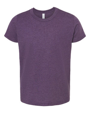 BELLA + CANVAS Youth CVC Jersey T-Shirt - Heather Team Purple