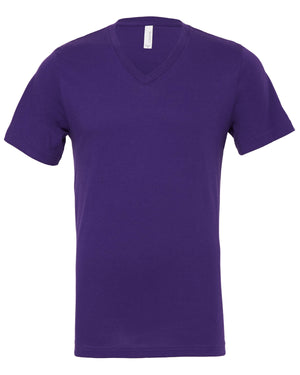 BELLA + CANVAS Unisex Jersey Short-Sleeve V-Neck T-Shirt - Team Purple