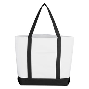 Tote Bag - White With Black