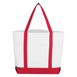 Tote Bag - White With Red