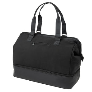 The Weekender Travel Bag With Drop Bottom - Black