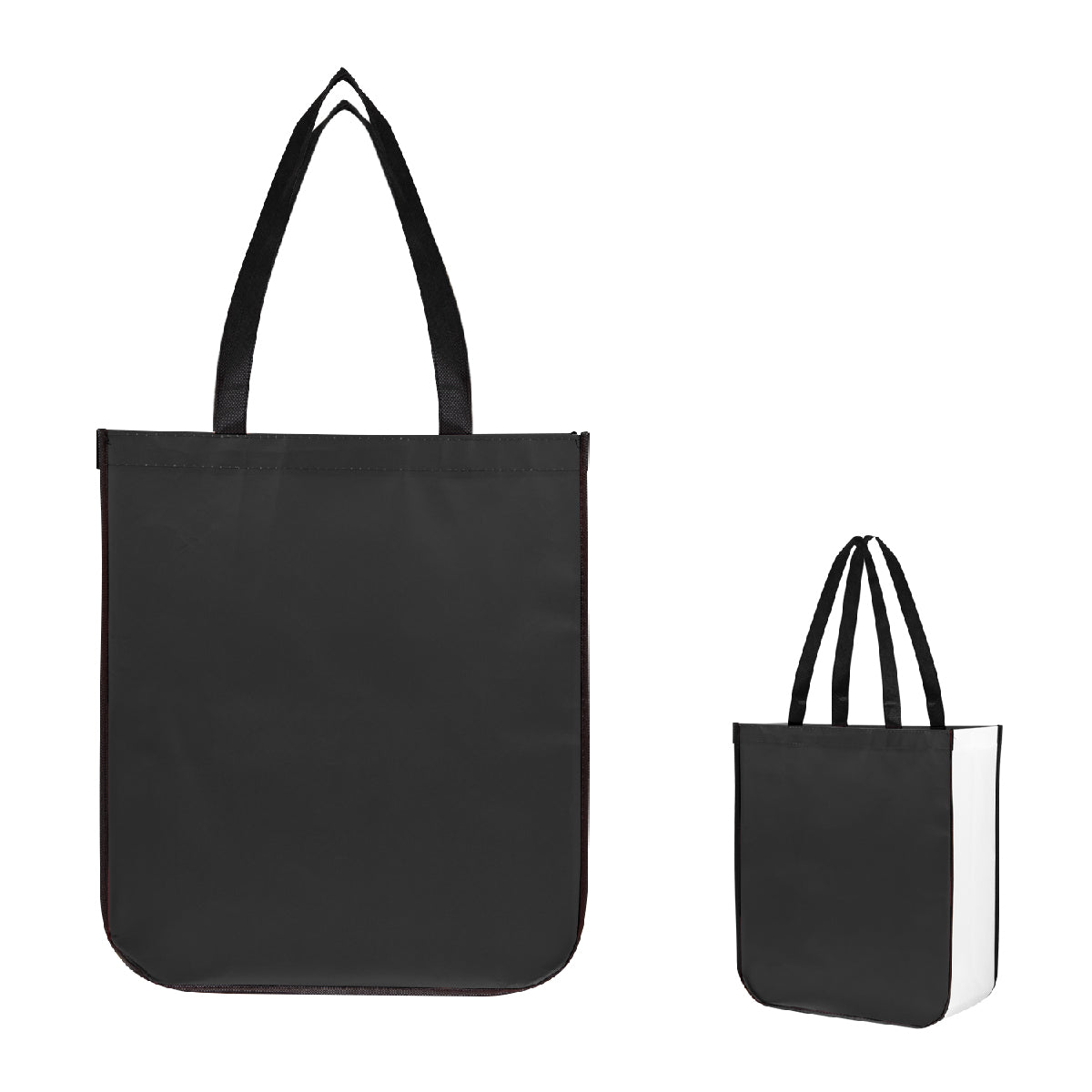 Jumbo Lola Laminated Non-Woven Tote Bag with 100% RPET Material - Black