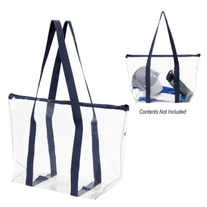 Laguna Beach Clear Tote Bag - Clear With Navy