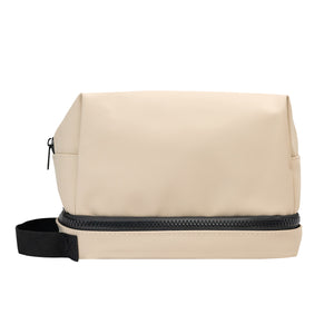 rPET Hudson Recycled Leatherette Cosmetic Bag - Beige
