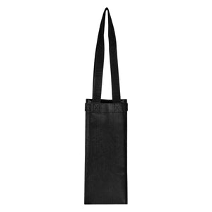 Venice rPET Non-Woven Laminated Wine Bag - Black