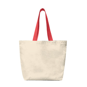 14 Oz. Recycled Canvas Tote Bag - Natural Red